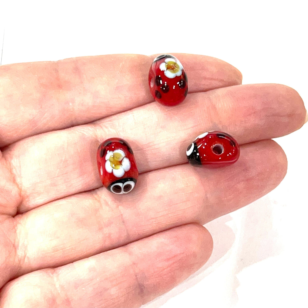 Hand Made Murano Glass Ladybird Charm