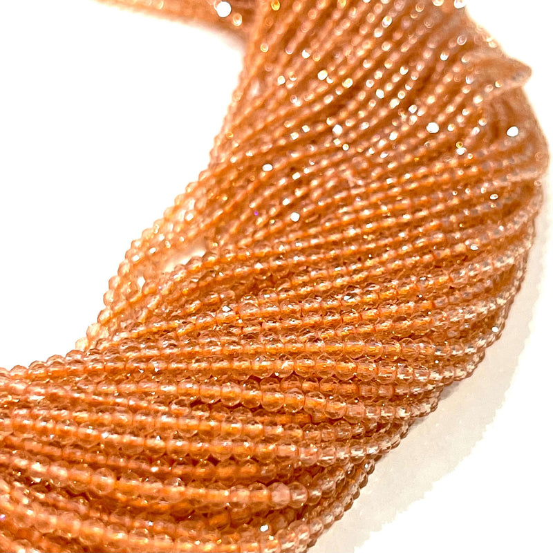 2 mm Lachs Jade facettierte runde Perlen, 200 Perlen
