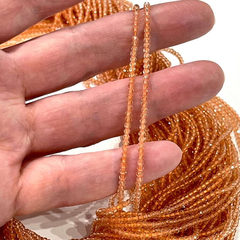 2 mm Lachs Jade facettierte runde Perlen, 200 Perlen