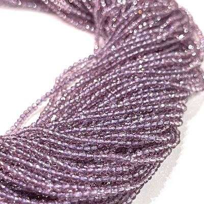 2mm Amethyst Jade Faceted Round Beads, 200 Beads