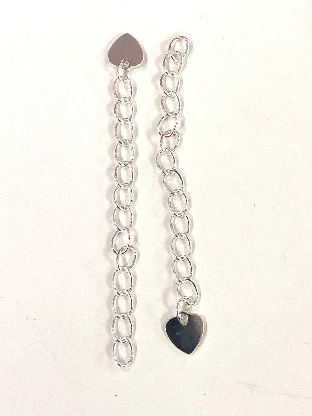 Silver Plated 2 Inch Chain Extender With Heart Charm