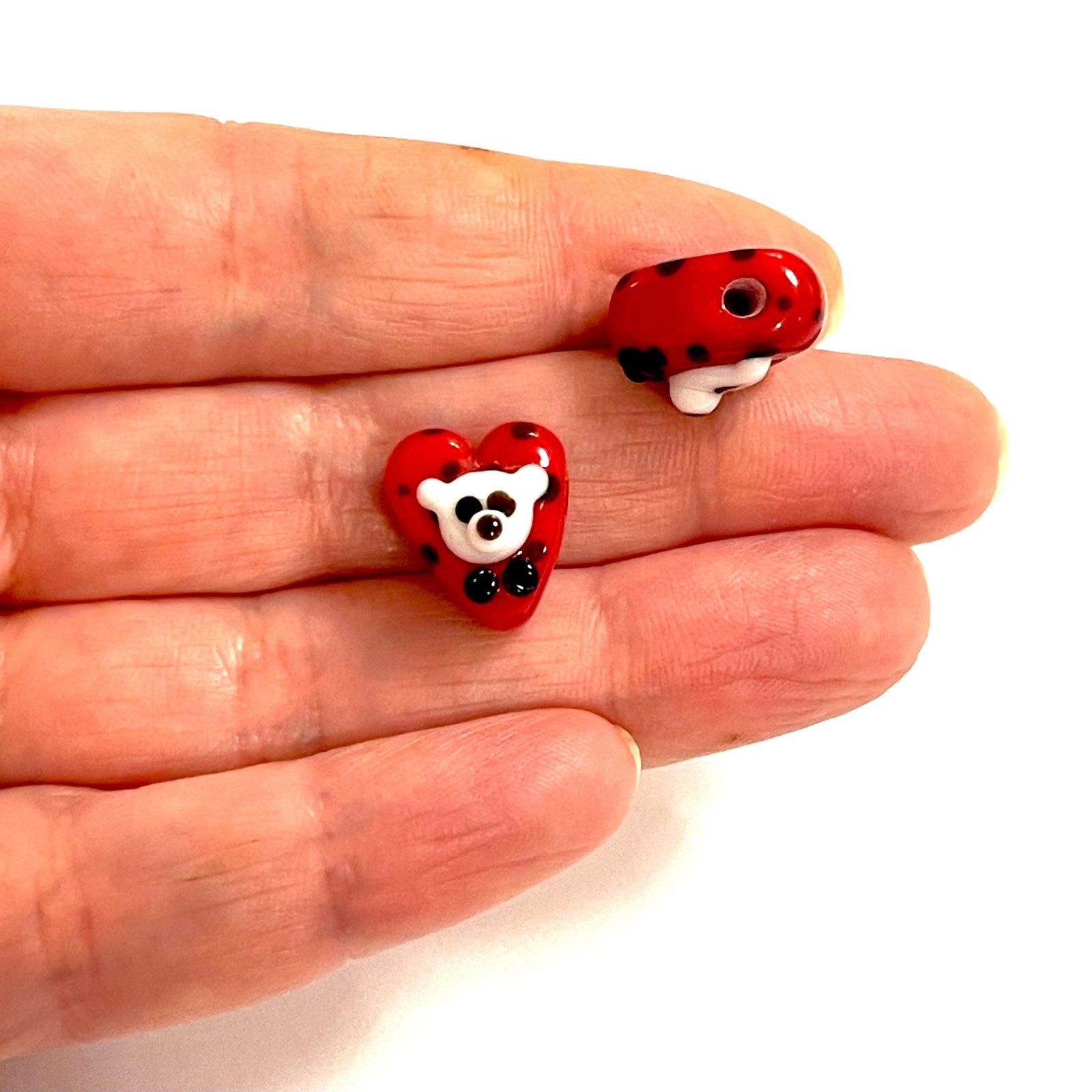 Hand Made Murano Glass Valentines Day Heart Charm