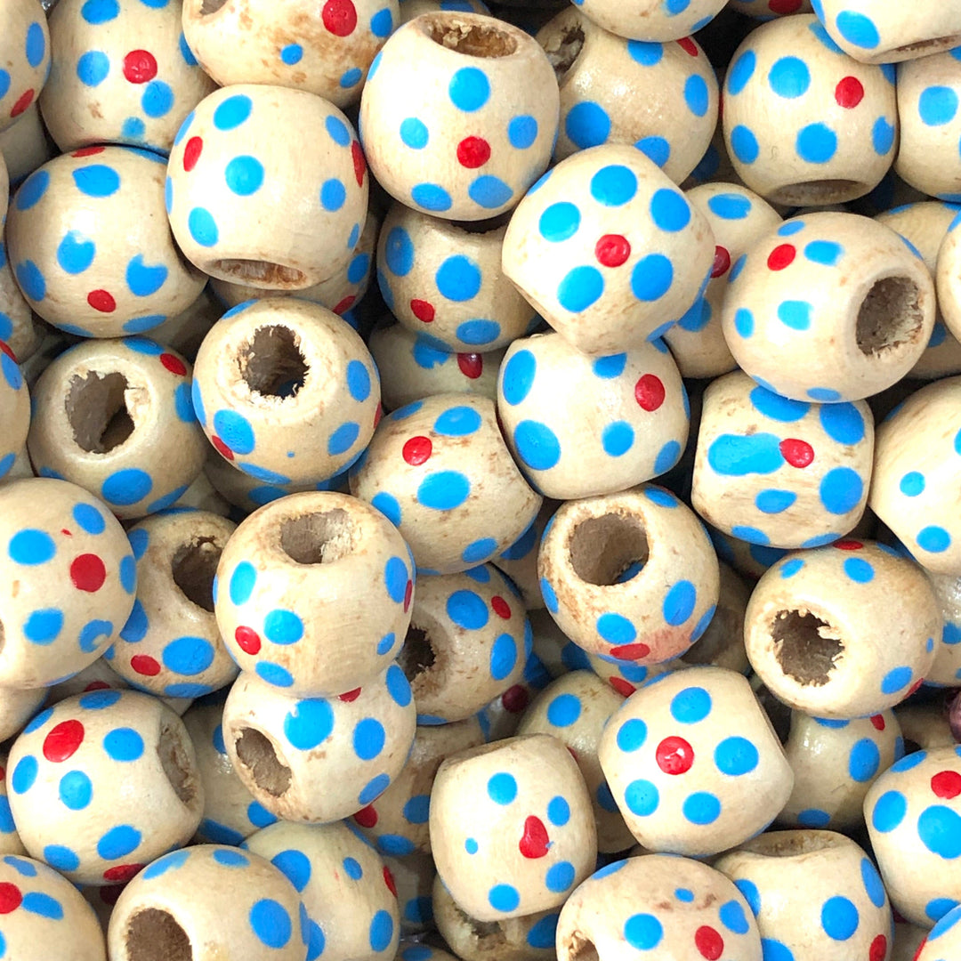 Large Hole Wooden Beads 13x12mm 20 Pieces in a pack