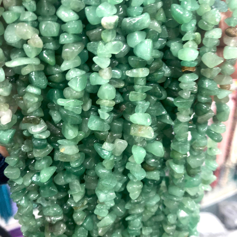 90 cm Strand Natural Jade Chips, Long strand 36&