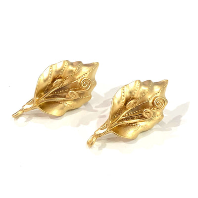 24Kt Matte Gold Plated Brass Calla Lily Stud Earrings, 2 pcs in a pack,