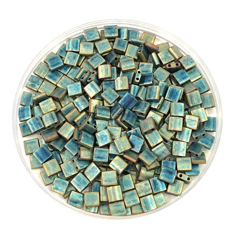 Miyuki Tila Beads TL2008 Matted Metallic Patina Iris,