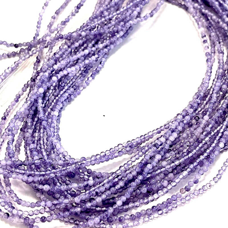 2mm Amethyst Jade Smooth Round Gemstone Beads, 174 Beads