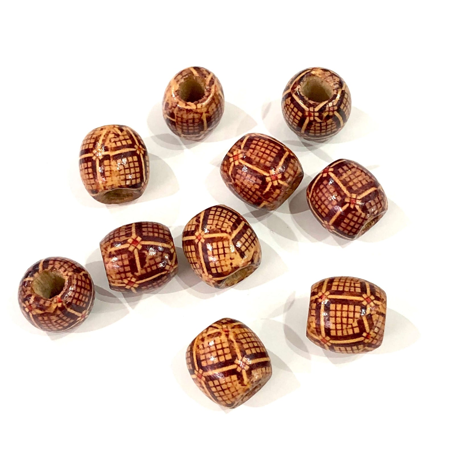 10 Wood Spacer Beads , 16 x 17mm Wooden Beads ,Natural Wooden Beads For Jewelry Making,