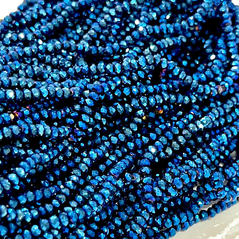 Crystal faceted rondelle 2mm Beads,  PBC2C4