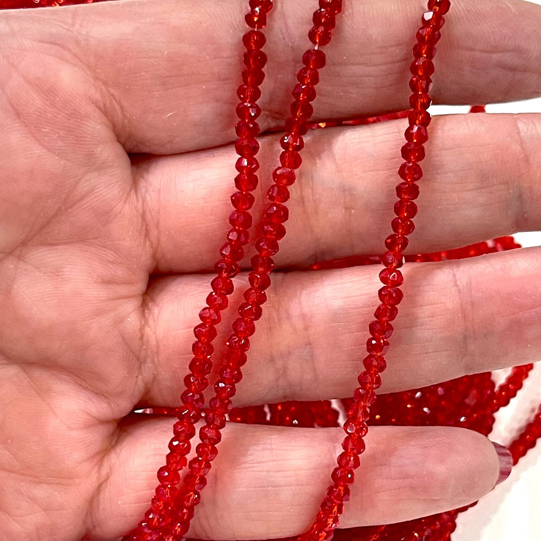Crystal faceted rondelle 2mm Beads, PBC2C40