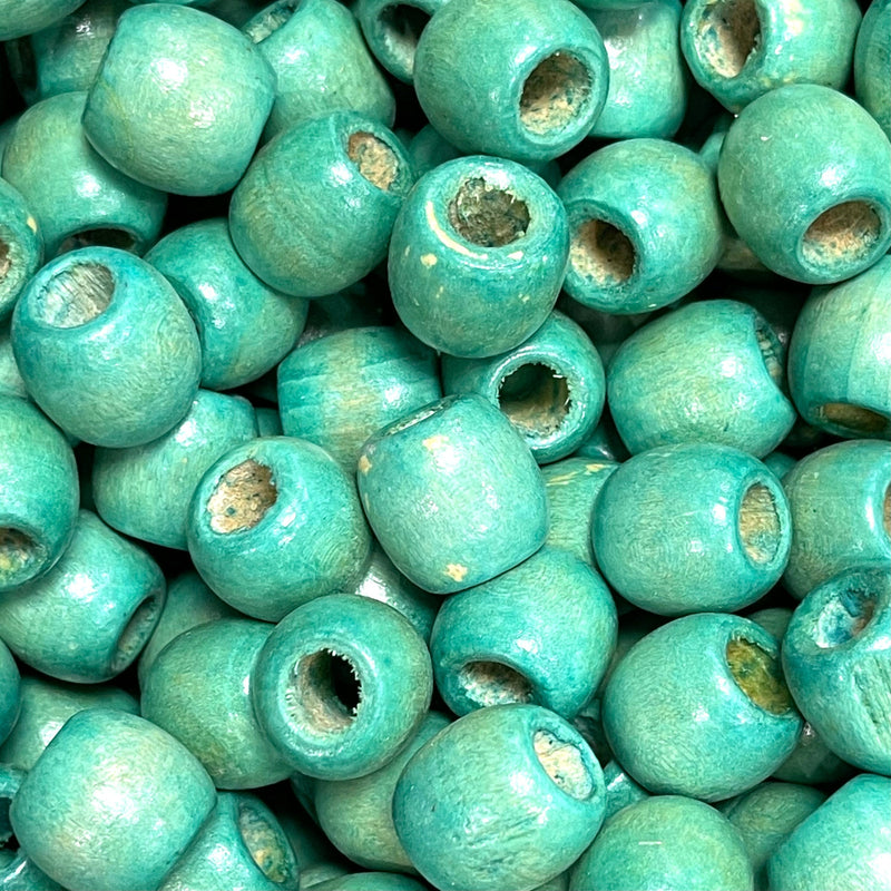 Perles en bois à gros trous 16x15mm 10 pièces dans un paquet