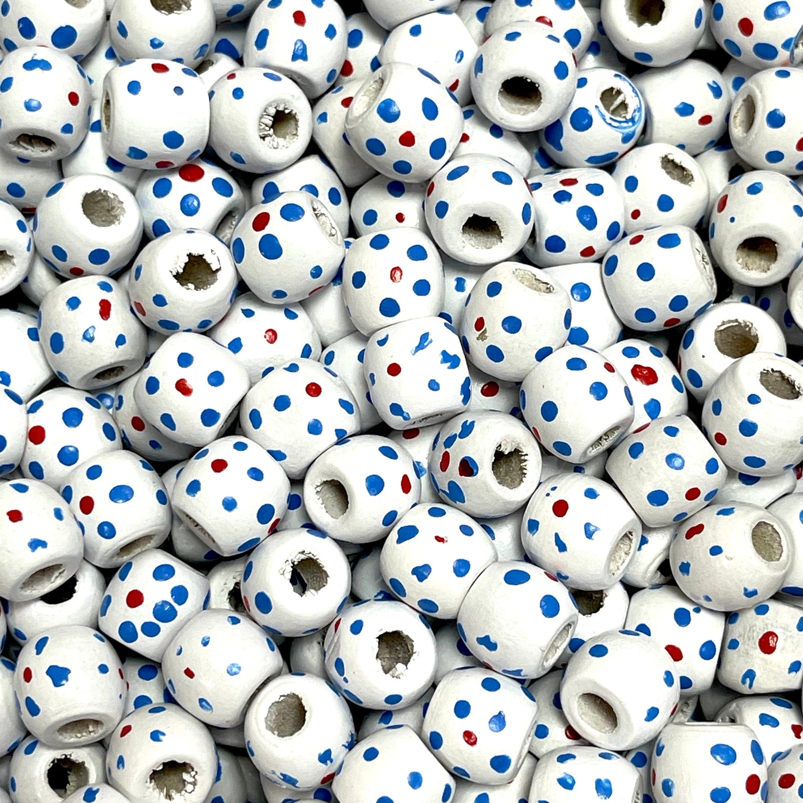 Large Hole Wooden Beads 13x12mm 20 Pieces in a pack