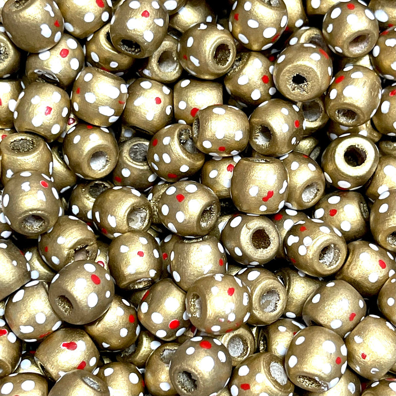 Perles en bois à gros trous 13x12mm 20 pièces dans un paquet