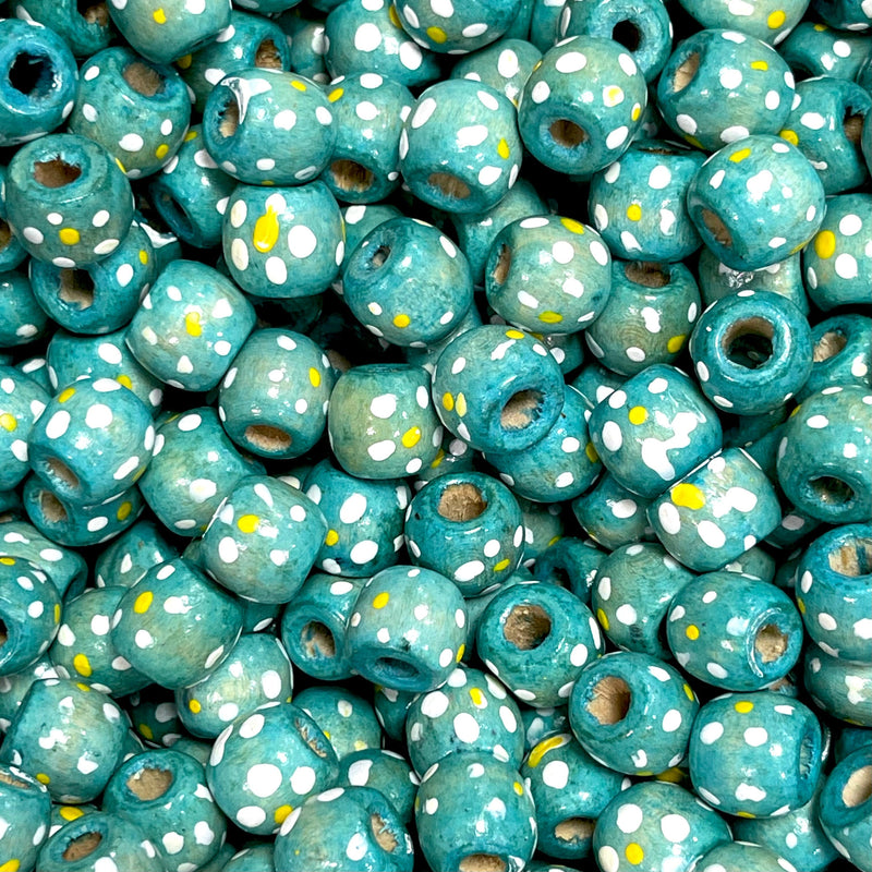 Large Hole Wooden Beads 13x12mm 20 Pieces in a pack