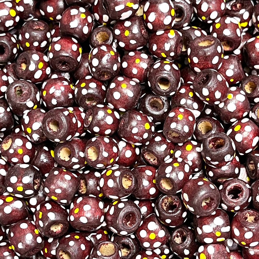 Large Hole Wooden Beads 13x12mm 20 Pieces in a pack