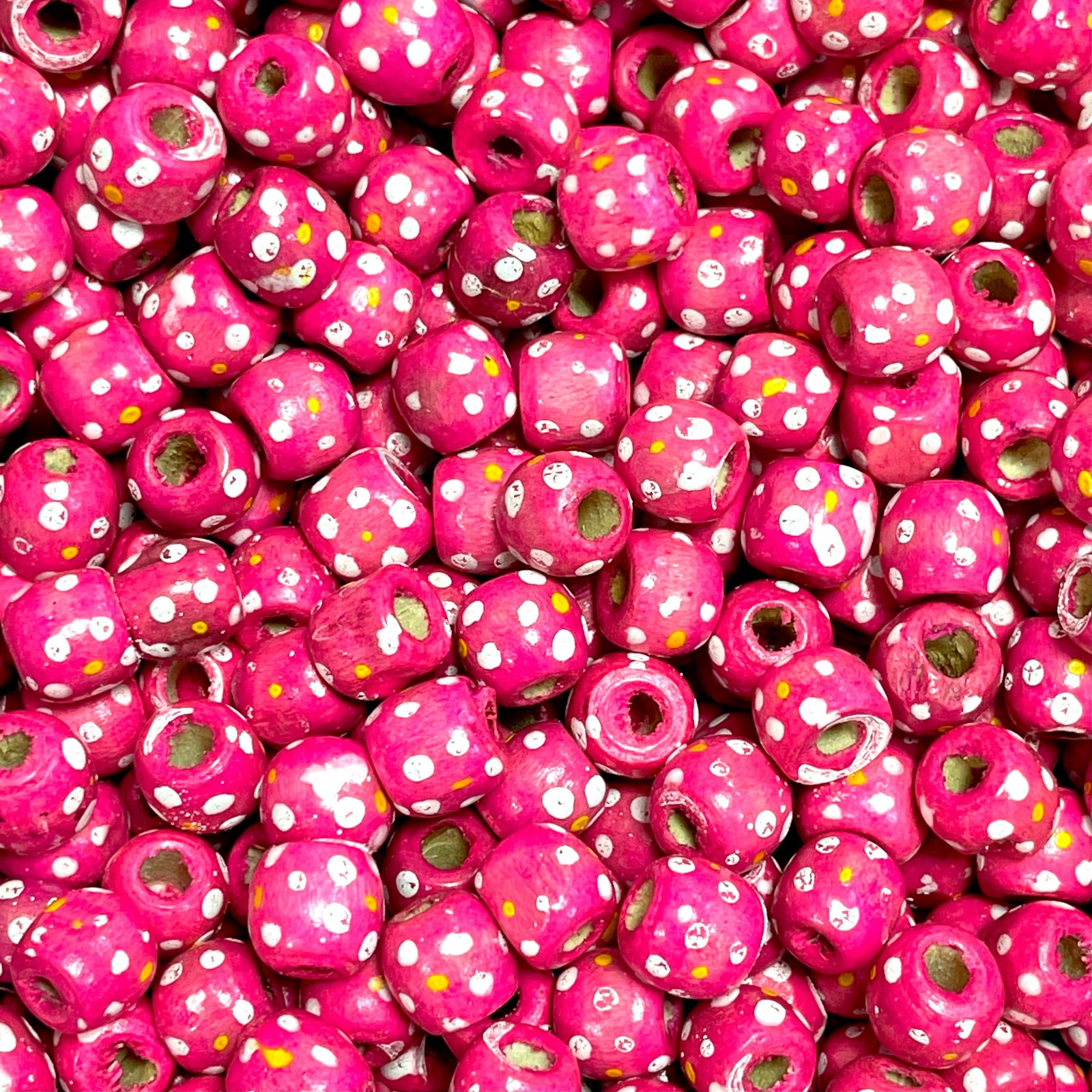 Large Hole Wooden Beads 13x12mm 20 Pieces in a pack