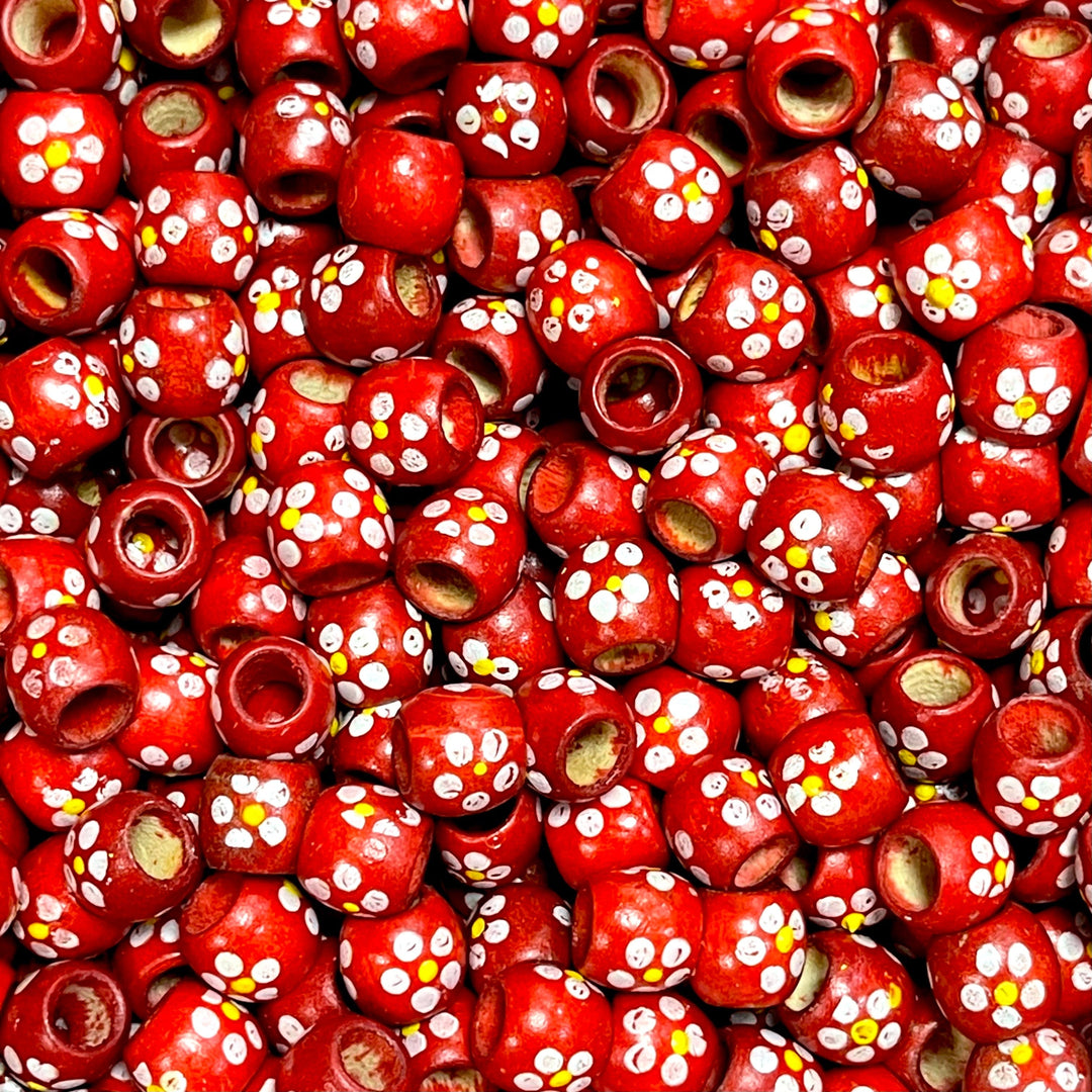 Large Hole Wooden Beads 13x12mm 20 Pieces in a pack