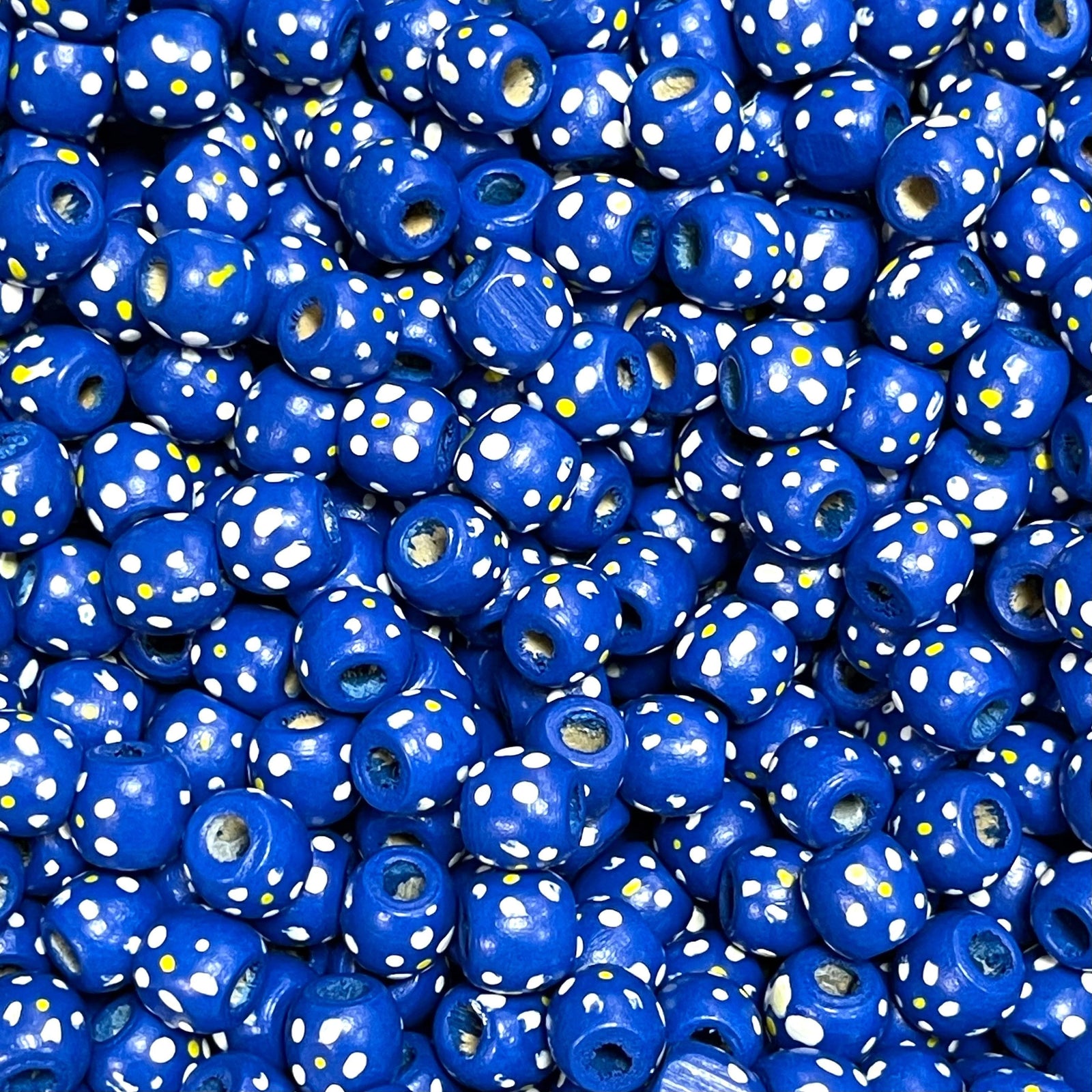 Large Hole Wooden Beads 13x12mm 20 Pieces in a pack