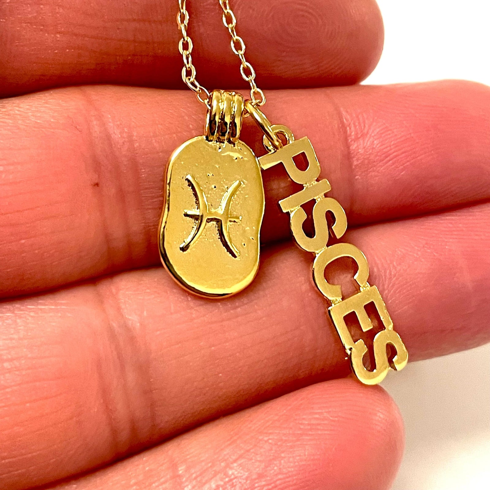 24Kt Gold Plated Brass Zodiac Horoscope Sign, Constellation Medallion Pendant, Celestial Astrology Charm for Necklace Jewelry Making-Chain&Jump Rings Not Included