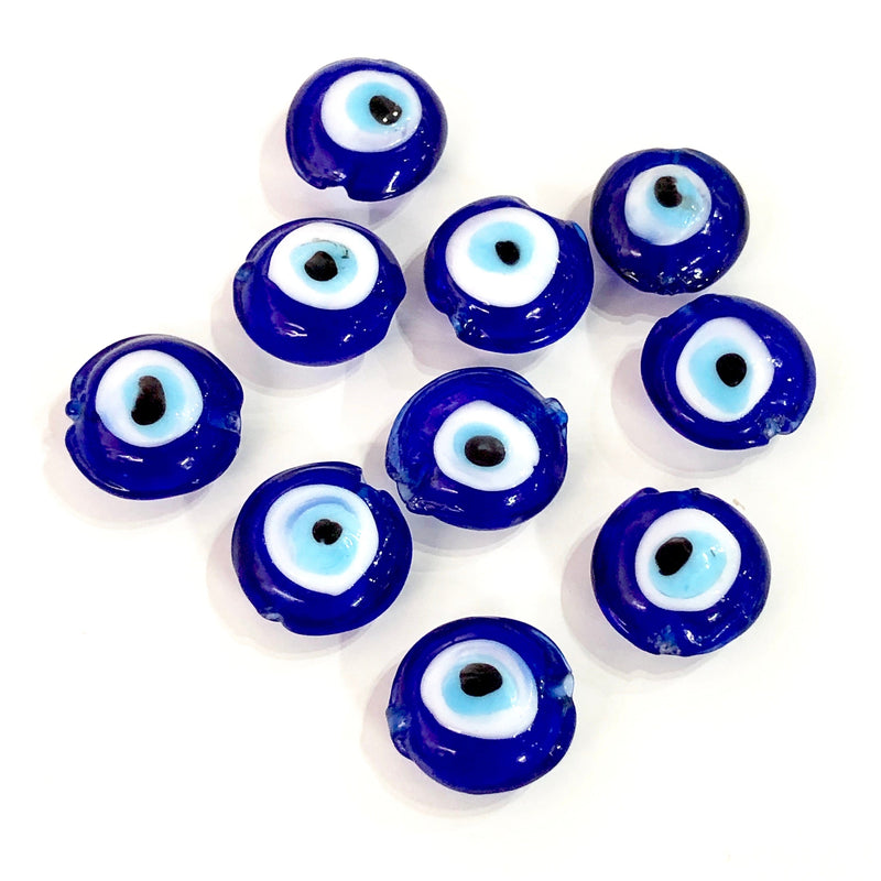 Handmade Evil Eye Beads - Murano Glass Evil Eye Beads - Lamp Work Turkish Evil Eye Beads - Murano Lampwork Turkish Evil Eye