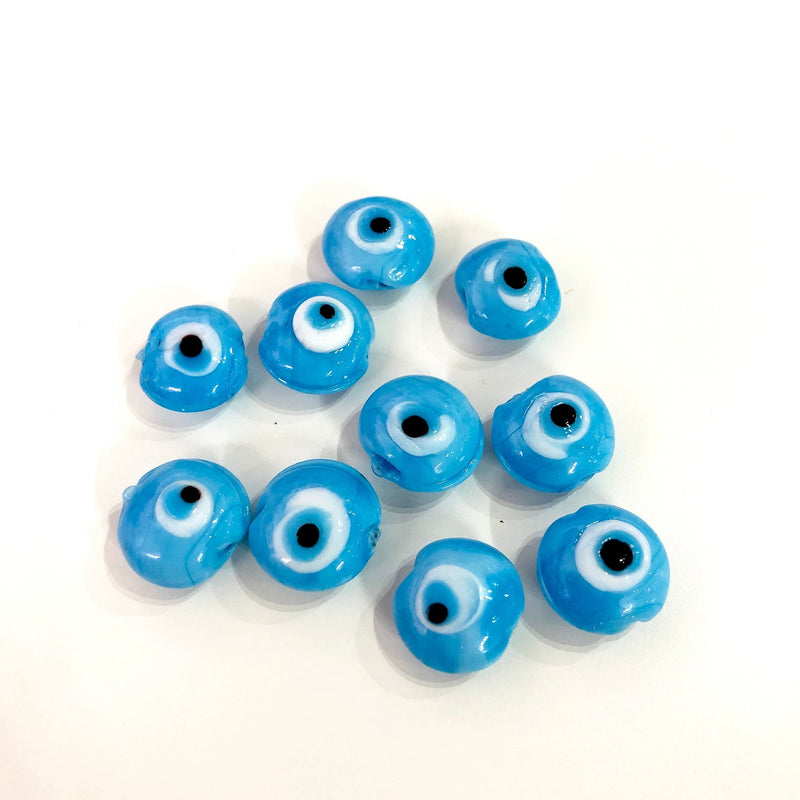 Perles de mauvais œil faites à la main - Perles de mauvais œil en verre de Murano - Lampe de travail Perles de mauvais œil turc - Murano Lampwork Turc Evil Eye