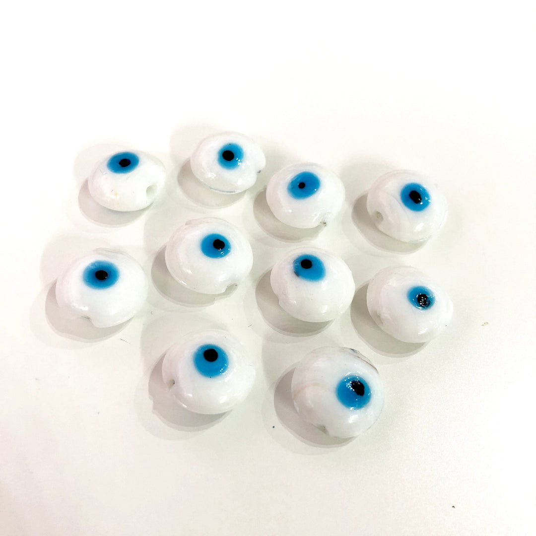 Handmade Evil Eye Beads - Murano Glass Evil Eye Beads - Lamp Work Turkish Evil Eye Beads - Murano Lampwork Turkish Evil Eye