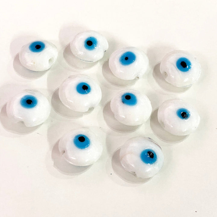 Handmade Evil Eye Beads - Murano Glass Evil Eye Beads - Lamp Work Turkish Evil Eye Beads - Murano Lampwork Turkish Evil Eye