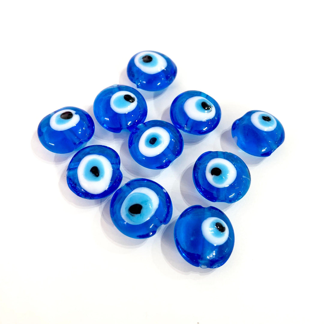 Handmade Evil Eye Beads - Murano Glass Evil Eye Beads - Lamp Work Turkish Evil Eye Beads - Murano Lampwork Turkish Evil Eye