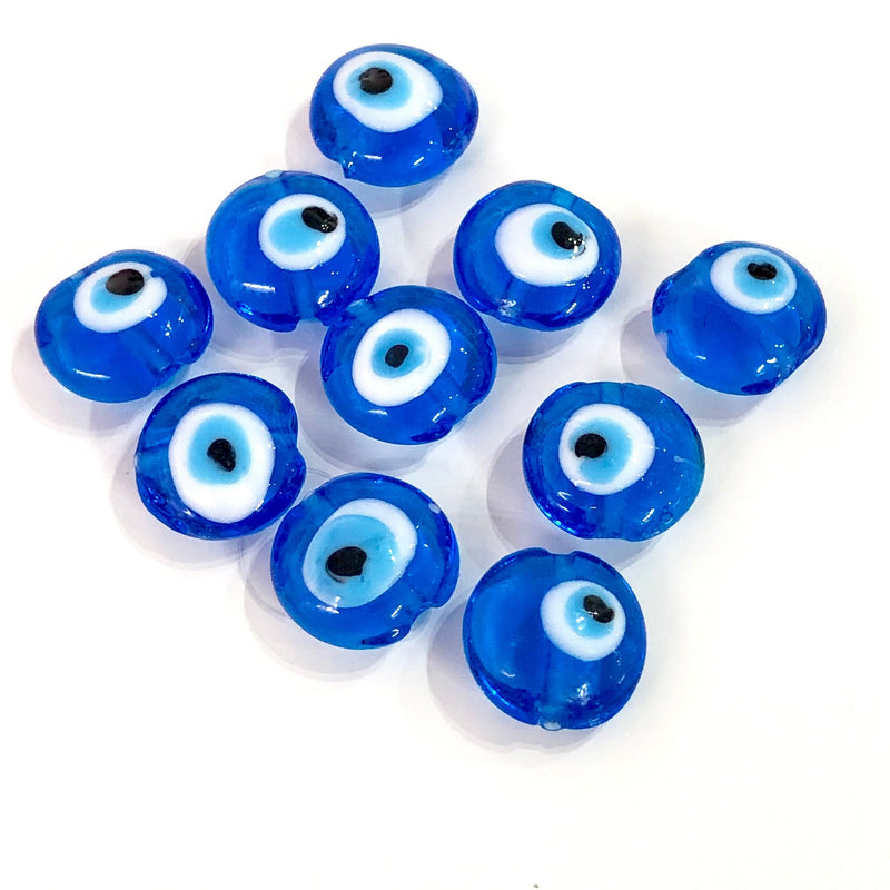 Handmade Evil Eye Beads - Murano Glass Evil Eye Beads - Lamp Work Turkish Evil Eye Beads - Murano Lampwork Turkish Evil Eye