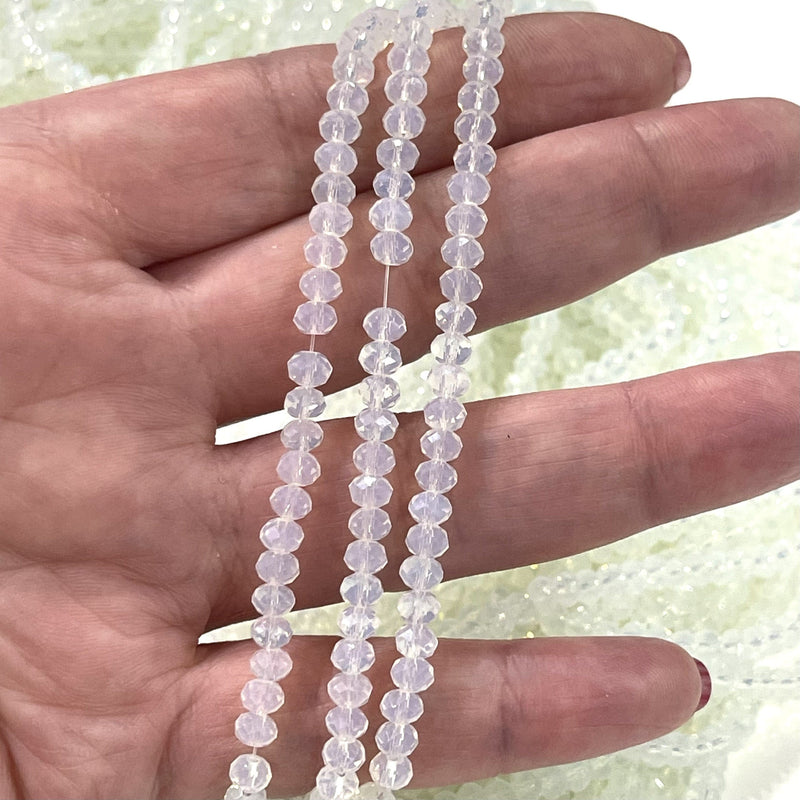 Perles rondelles à facettes en cristal 4mm, PBC4C37