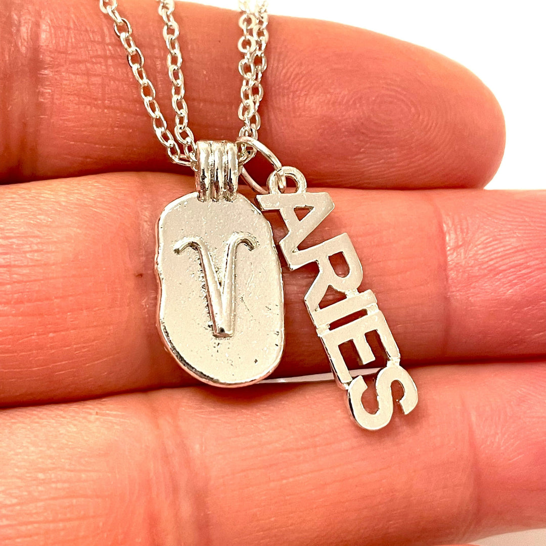 Silver Plated Brass Zodiac Horoscope Sign, Constellation Medallion Pendant,Celestial Astrology Charm-Chain&amp;Jump Rings Not Included