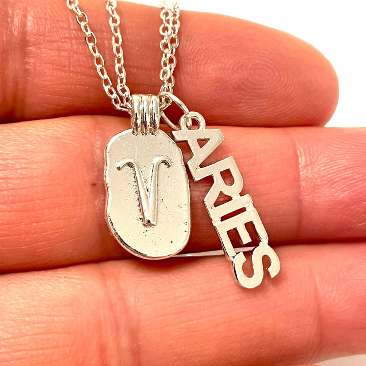 Silver Plated Brass Zodiac Horoscope Sign, Constellation Medallion Pendant,Celestial Astrology Charm-Chain&amp;Jump Rings Not Included