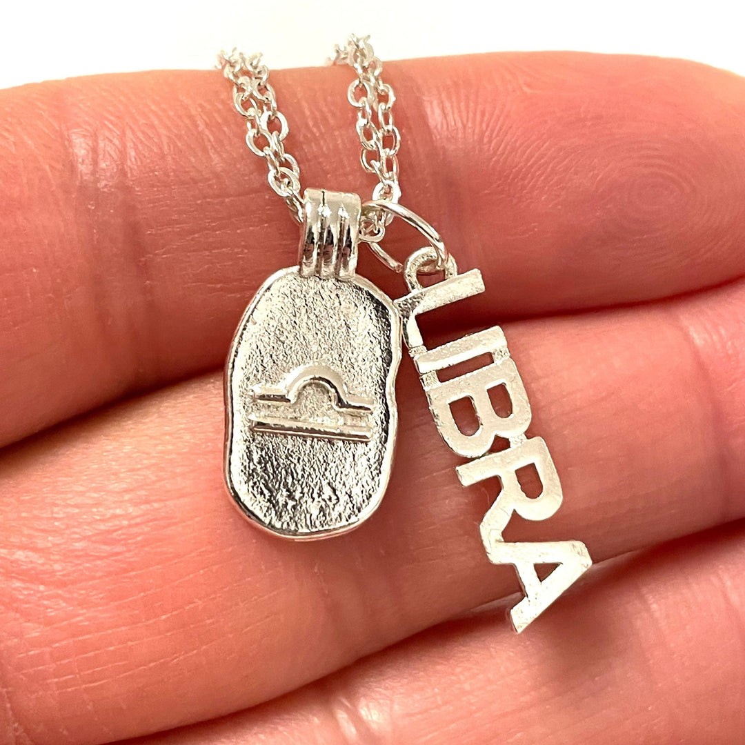 Silver Plated Brass Zodiac Horoscope Sign, Constellation Medallion Pendant,Celestial Astrology Charm-Chain&amp;Jump Rings Not Included