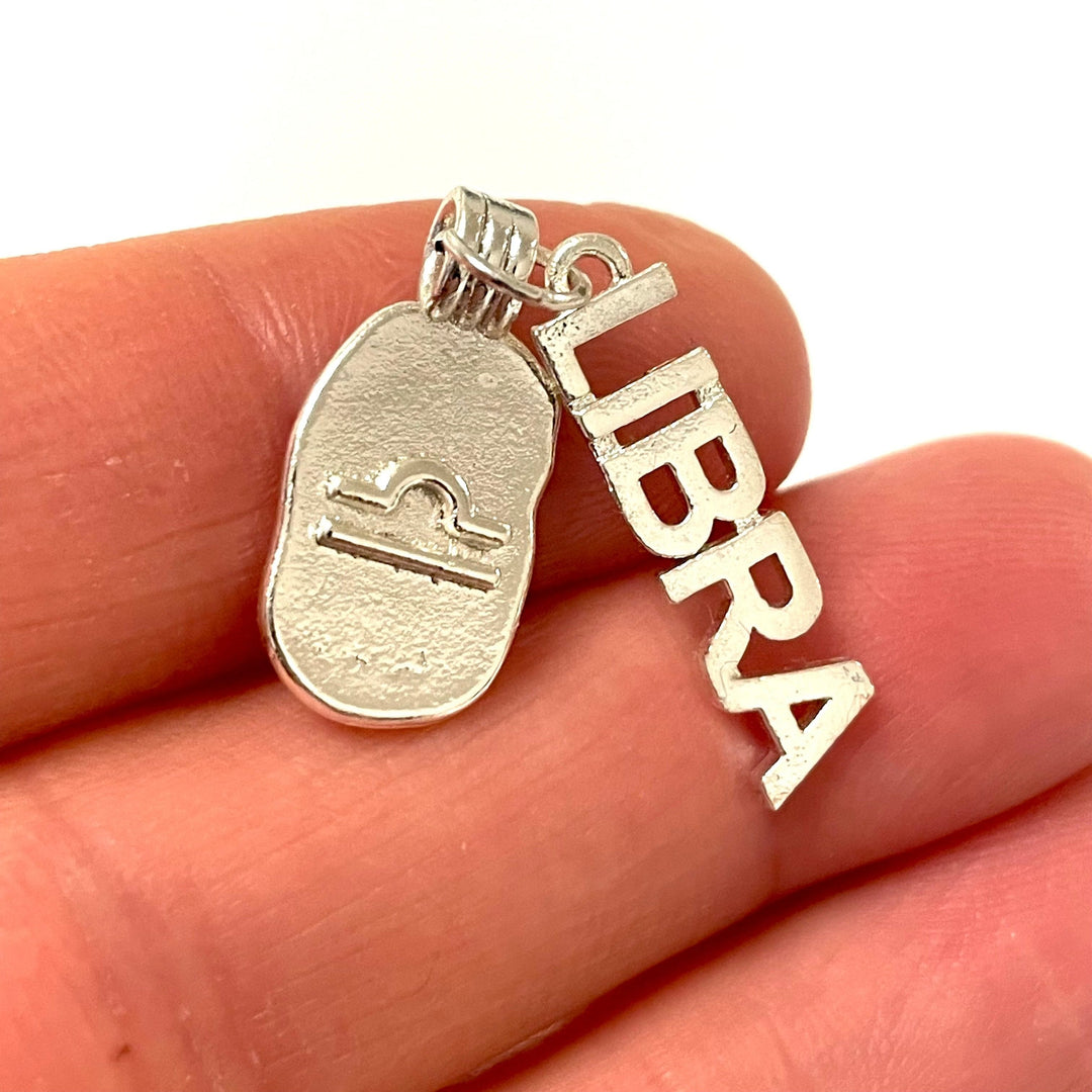 Silver Plated Brass Zodiac Horoscope Sign, Constellation Medallion Pendant,Celestial Astrology Charm-Chain&amp;Jump Rings Not Included