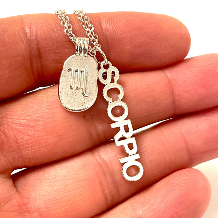Silver Plated Brass Zodiac Horoscope Sign, Constellation Medallion Pendant,Celestial Astrology Charm-Chain&amp;Jump Rings Not Included