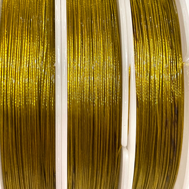 Tiger Tail Beading Wire – Gold – 0.38mm