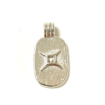 Signe d'horoscope du zodiaque en laiton plaqué argent, pendentif médaillon de constellation, breloque d'astrologie céleste pour la fabrication de bijoux de collier