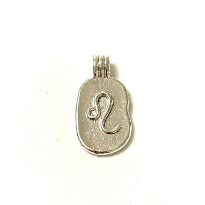 Signe d'horoscope du zodiaque en laiton plaqué argent, pendentif médaillon de constellation, breloque d'astrologie céleste pour la fabrication de bijoux de collier