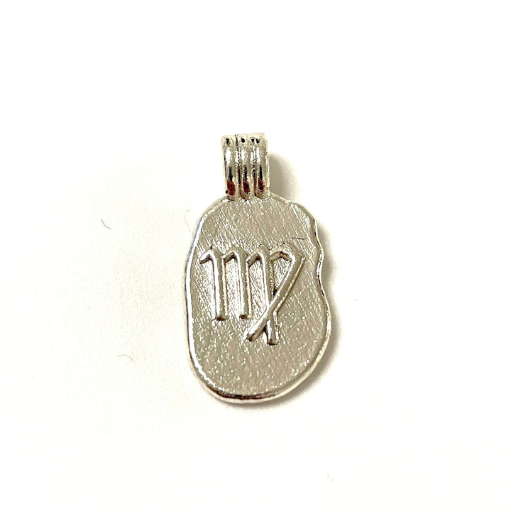 Silver Plated Brass Zodiac Horoscope Sign, Constellation Medallion Pendant, Celestial Astrology Charm for Necklace Jewelry Making