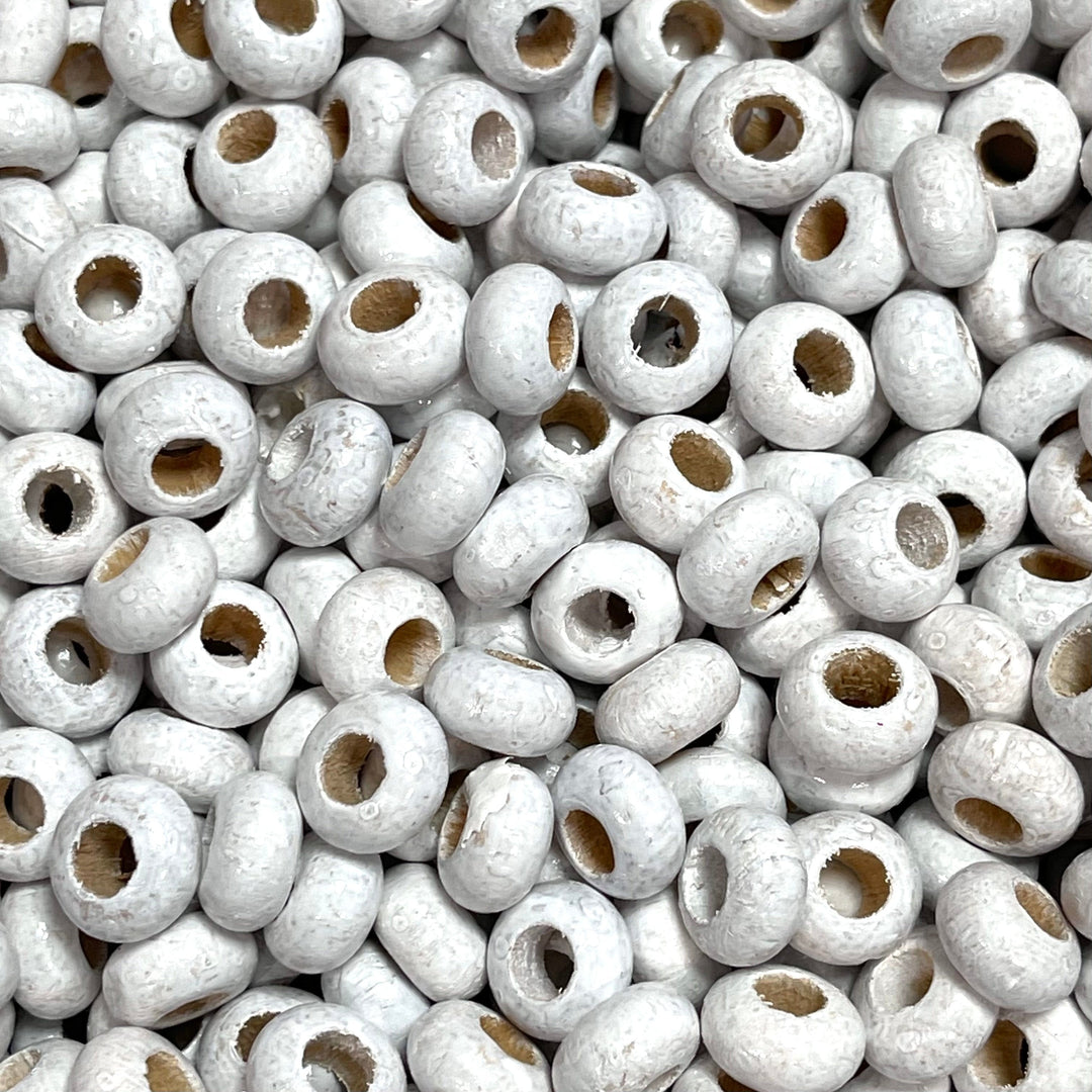 Large Hole Wooden Rondelle Beads 13x7mm 20 Pieces in a pack