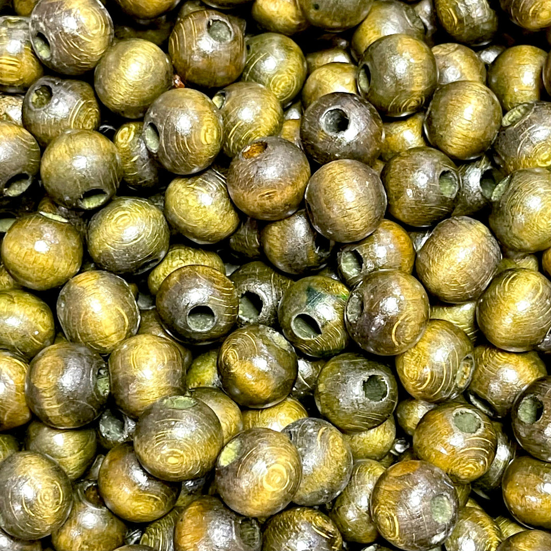 Large Hole Round Wooden Beads 15mm 10 Pieces in a pack
