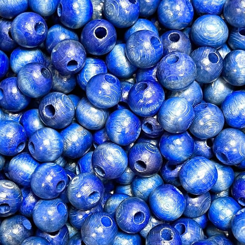 Perles rondes en bois à gros trous 15 mm 10 pièces dans un paquet