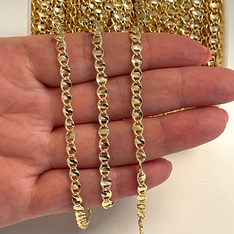 24Kt Gold Plated 6x4mm Soldered Chain,