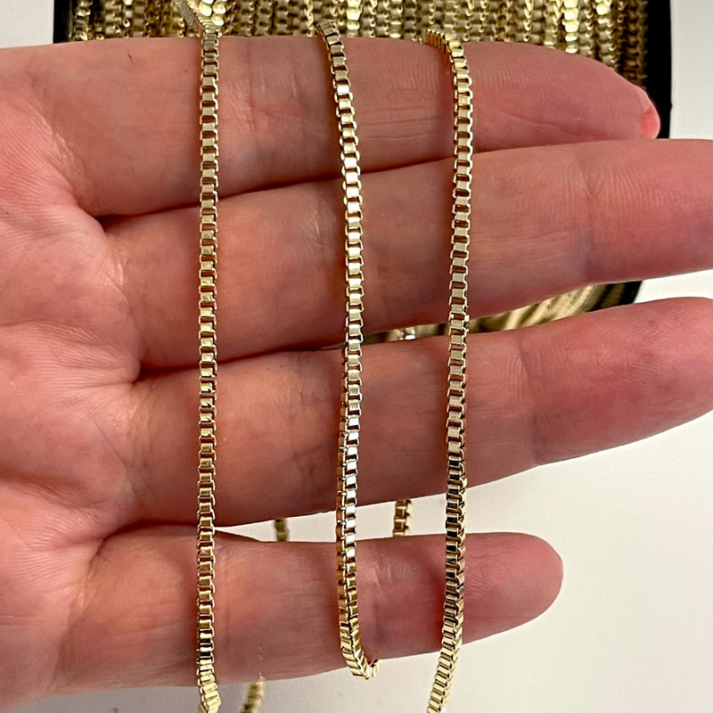 24Kt Gold Plated 2mm Box Chain