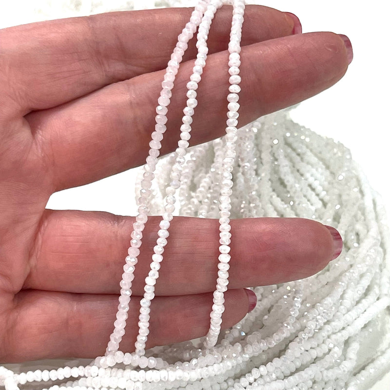 Perles rondelles de cristal 1mm brin 170 pcs, PBC1C22