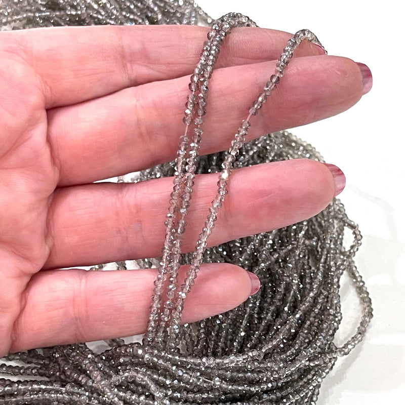 Perles rondelles de cristal 1mm brin 170 pcs, PBC1C29