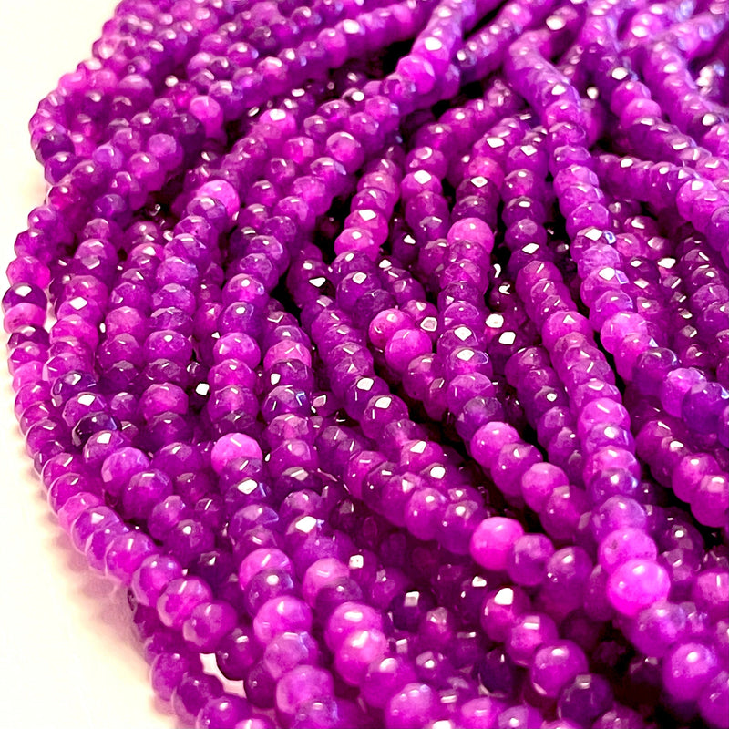 Lilac Jade 4mm Faceted Rondelle, Lilac Jade Beads,Gemstone Beads,Natural Gemstone