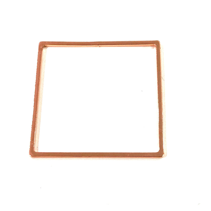 Rose Gold Plated Square Blanks, Rose Gold Plated Brass Square Blanks,32mm Square Blank