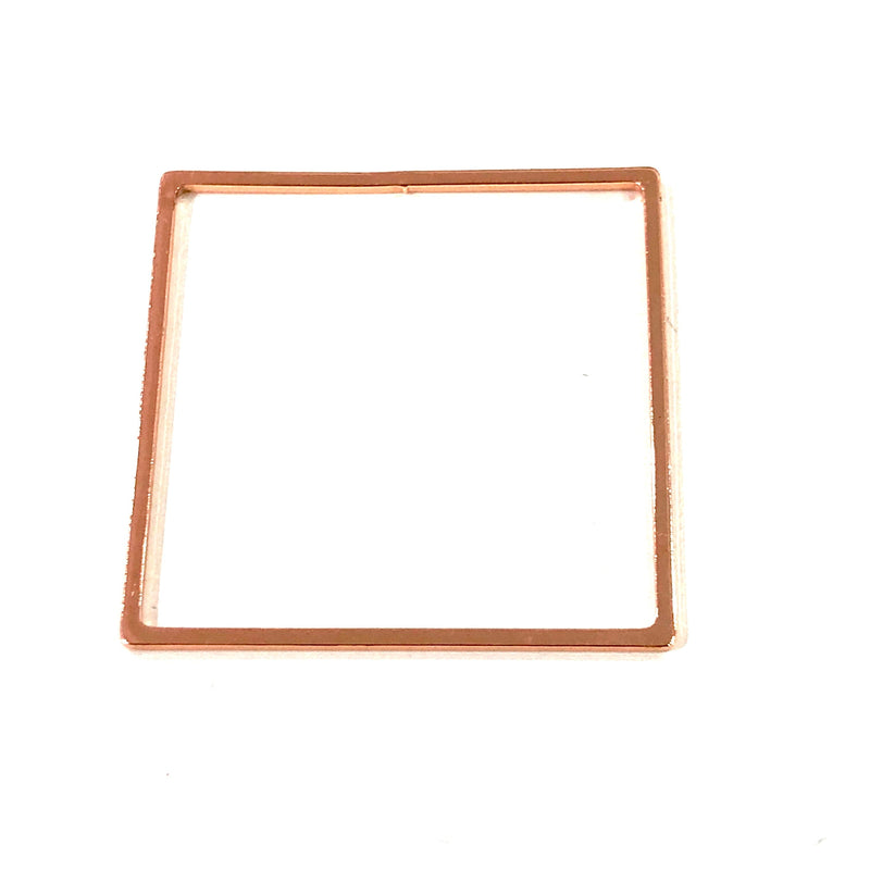 Rose Gold Plated Square Blanks, Rose Gold Plated Brass Square Blanks,27mm Square Blank