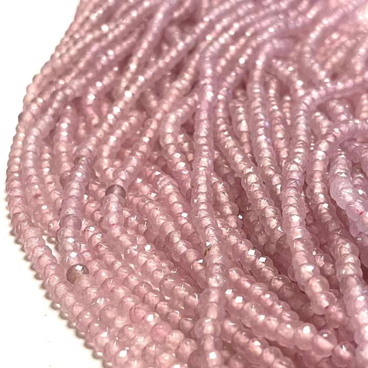 Rose Jade 4mm Faceted Rondelle, Rose Jade Beads,Gemstone Beads,Natural Gemstone
